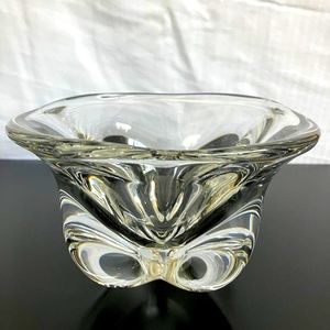 Orrefors Edward Hald Base Crystal Square Bowl